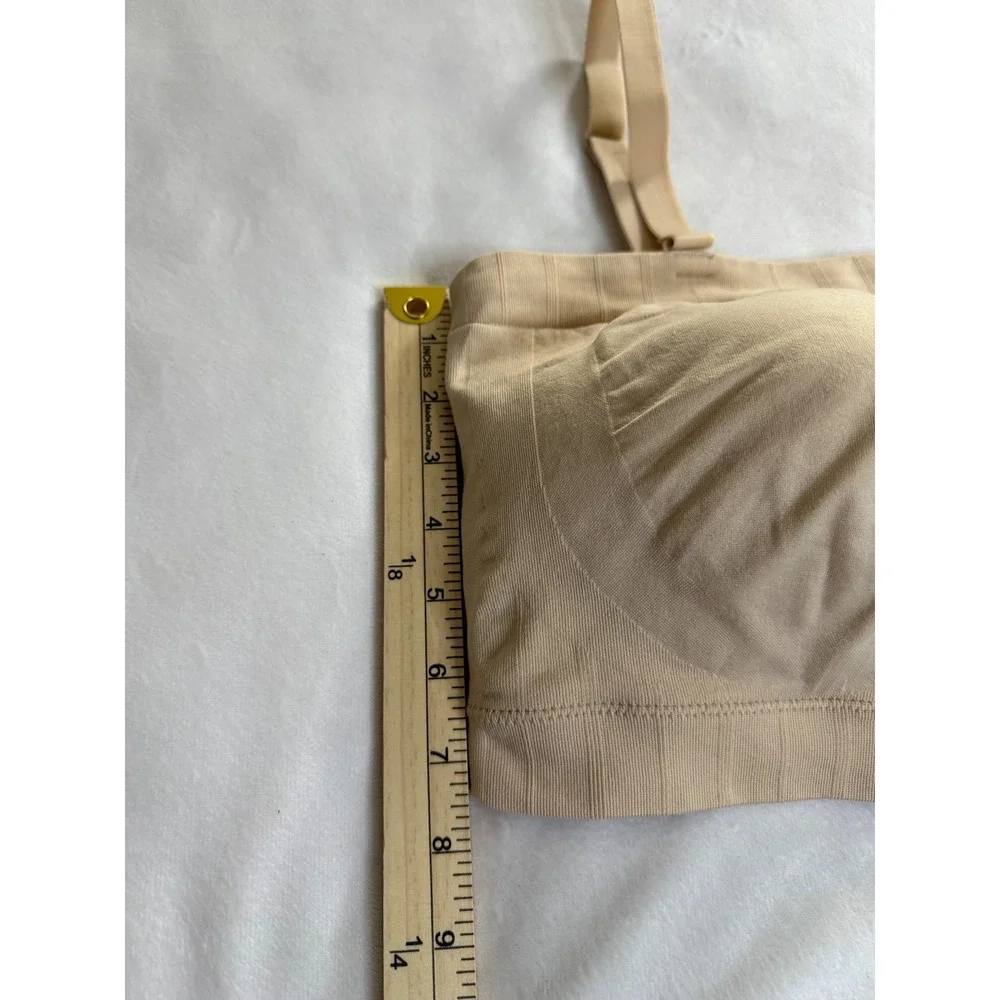 Truekind Convertible Strapless Bandeau Bra Beige Nude 3XL Seamless Wirefree NEW